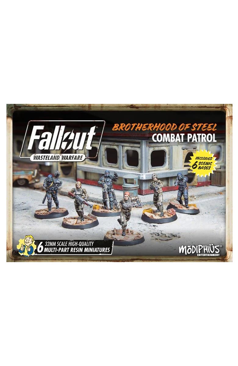 Modiphius Entertainment Ltd Fallout Wasteland Warfare, Brotherhood of Steel, Combat Patrol, 6 Miniatures, Main, color, Multicolored