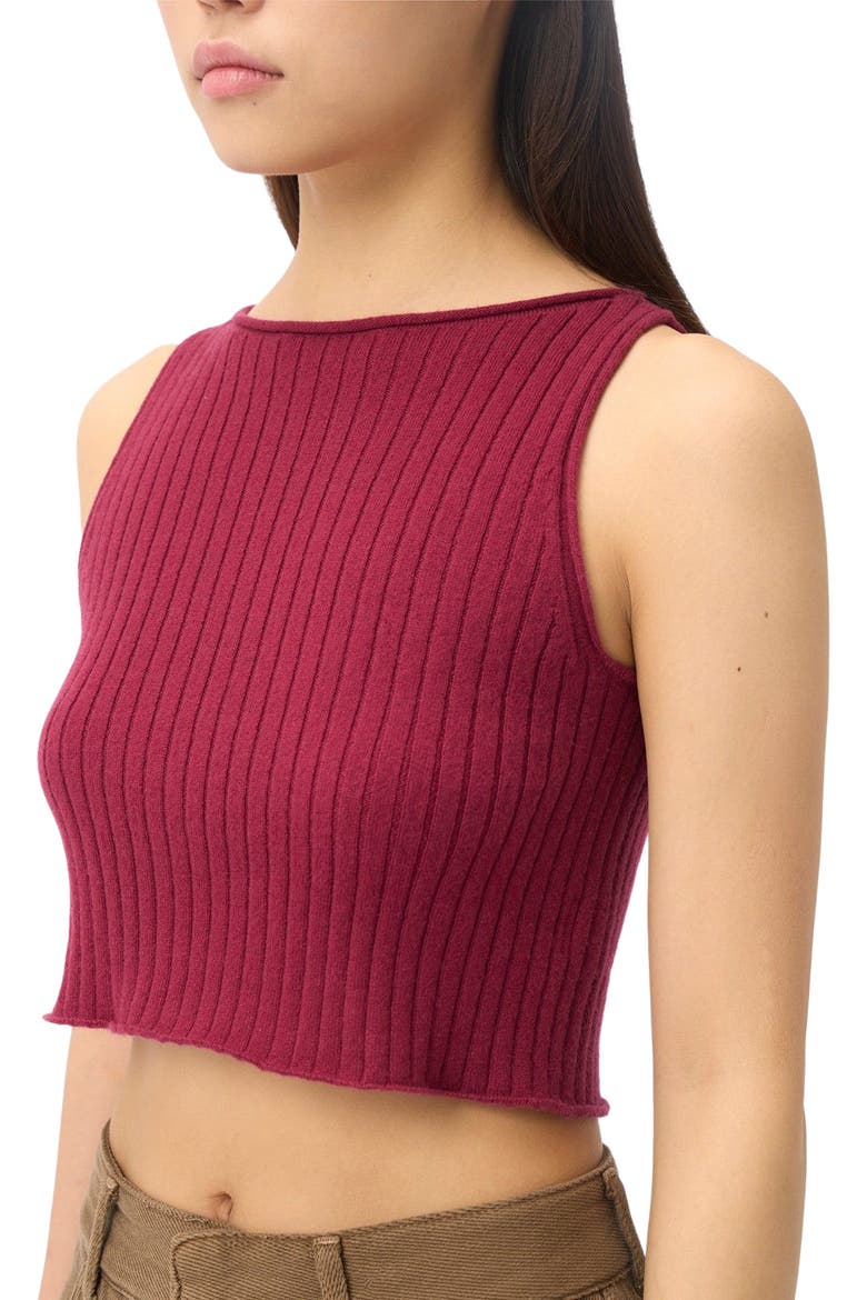 Cashmere Crop Top, Alternate, color, dry rose