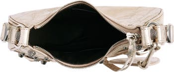 Extra Small Le Cagole Crinkle Metallic Lambskin Shoulder Bag
