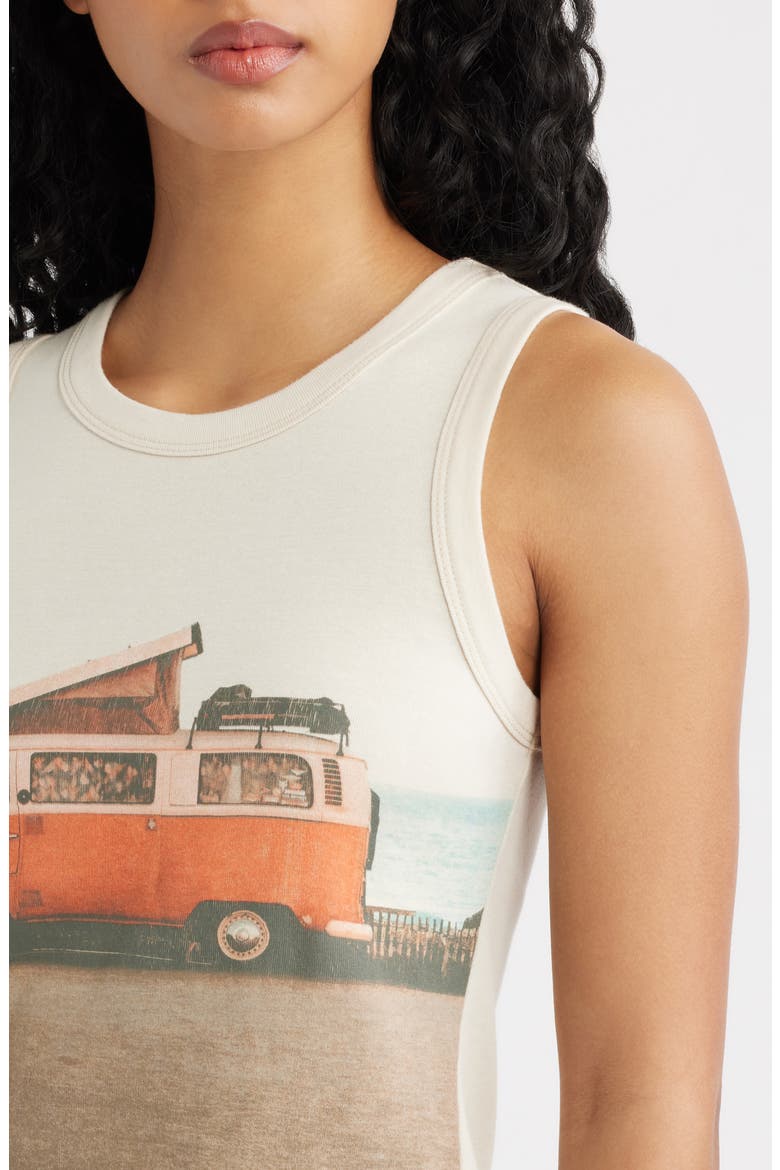 Beach Camper Cotton Graphic Tank, Alternate, color, DIRTY WHITE