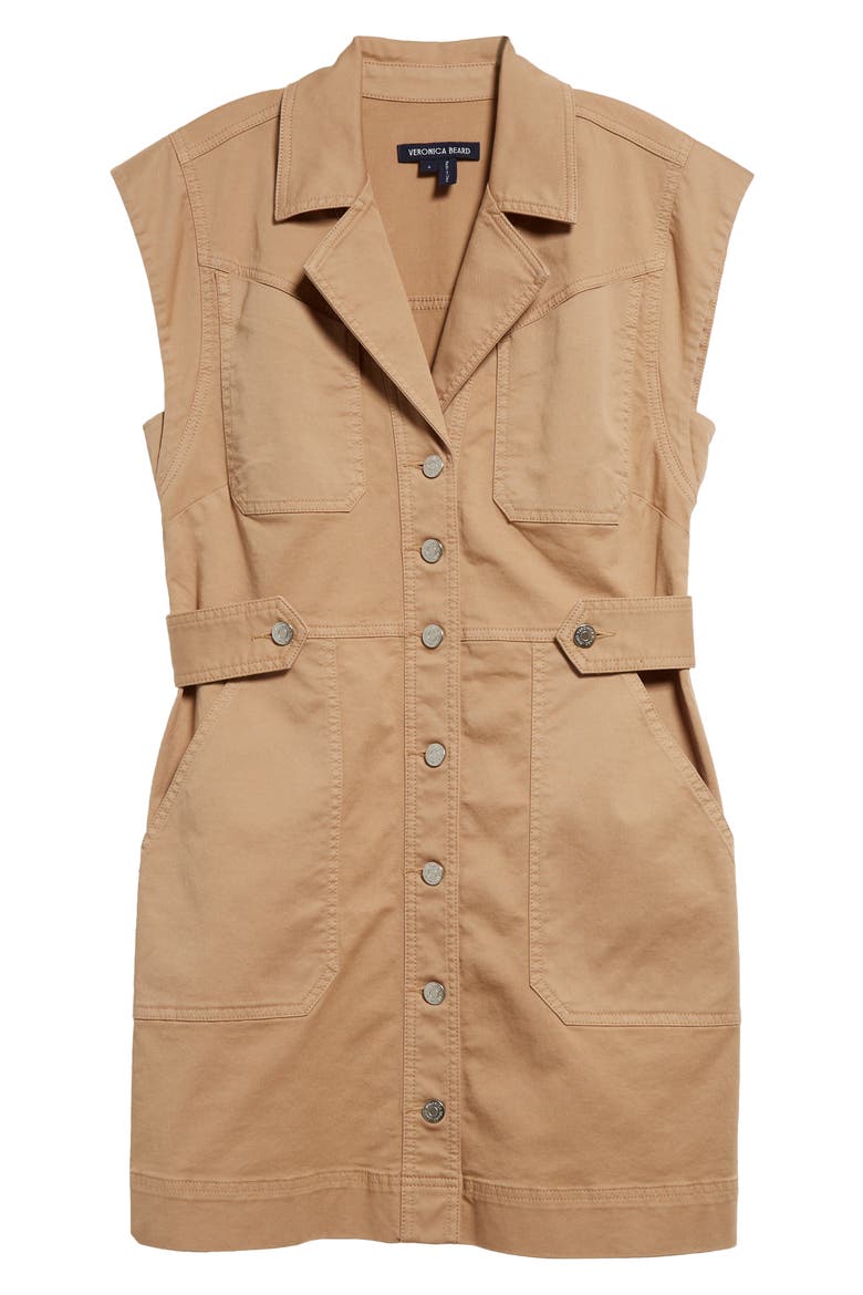 Jax Stretch Cotton Twill Minidress, Alternate, color, KHAKI