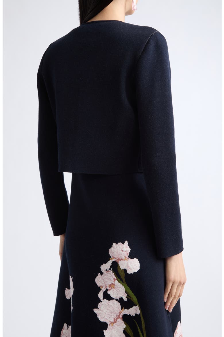 Iris Floral Jacquard Jacket, Alternate, color, NAVY MULTI