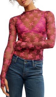 Free People Two-Tone Lady Lux Sheer Mesh Top