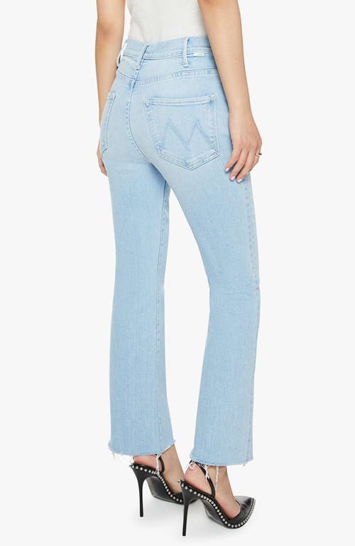 Mother The Hustler Frayed Ankle Jeans In Blue