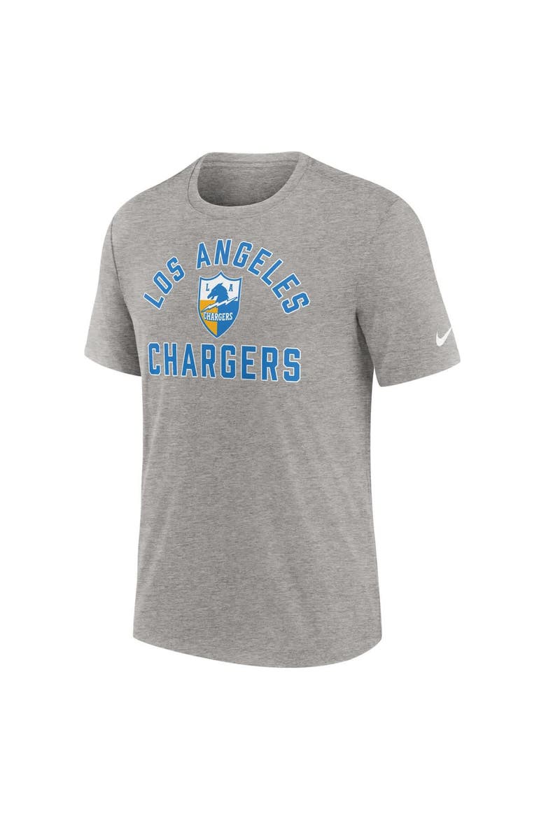 Men's Nike Heather Gray Los Angeles Chargers Favorable Timeline Tri-Blend T-Shirt, Alternate, color, Heather Gray