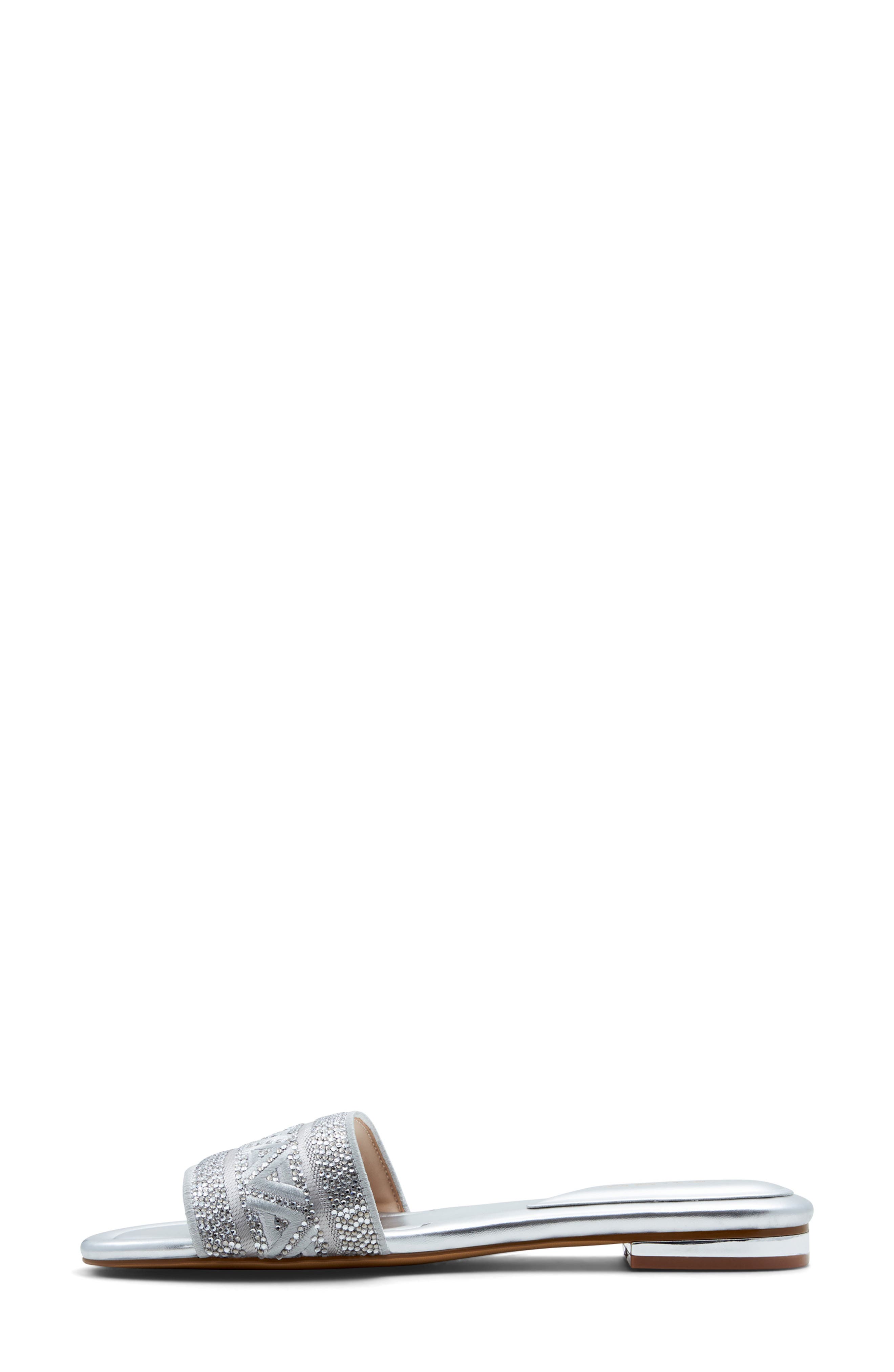 ALDO Ghalia Rhinestone Slide Sandal, Alternate, color, 