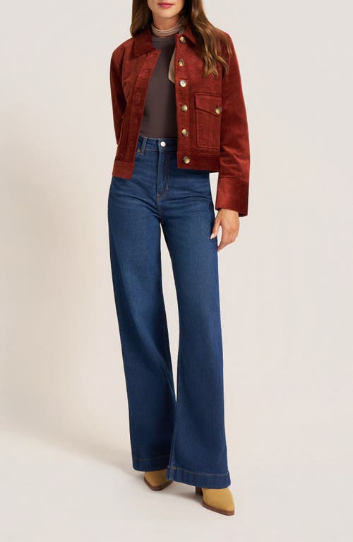 Matty M . Jeri Cotton Blend Corduroy Jacket In Brown