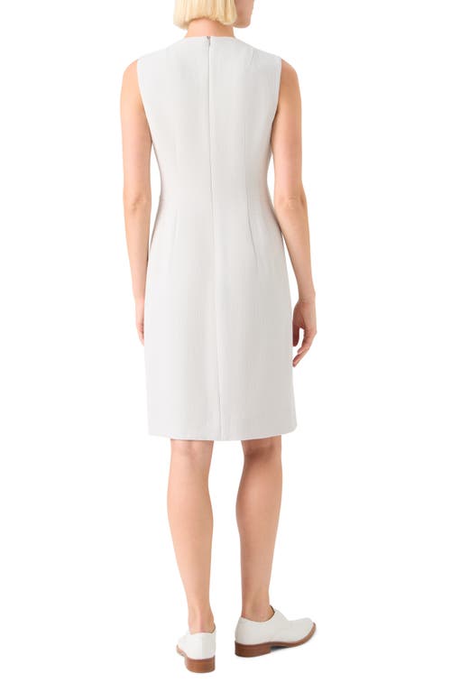 Akris Sleeveless Wool Sheath Dress In White
