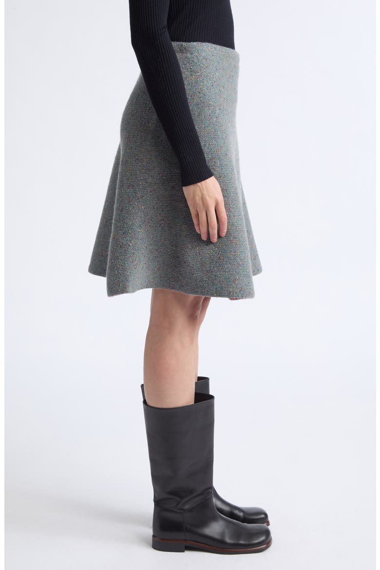 Capucine Wool Donegal Sweater Skirt, Alternate, color, BLUE MULTI