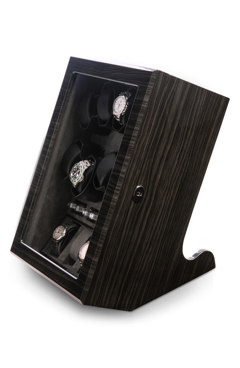 Bey-Berk Louis Ash 8-Watch Winder & Case, Alternate, color, Multi Color