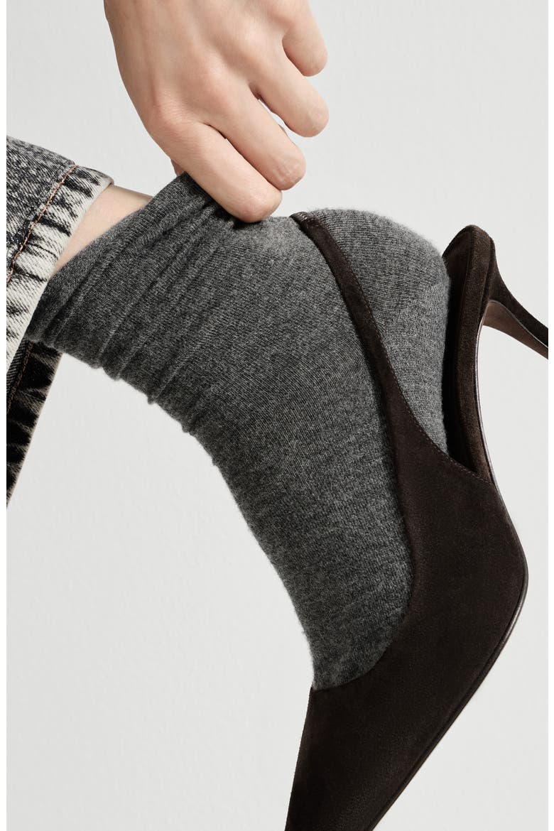 Stretch cashmere knit socks, Alternate, color, Anthracite