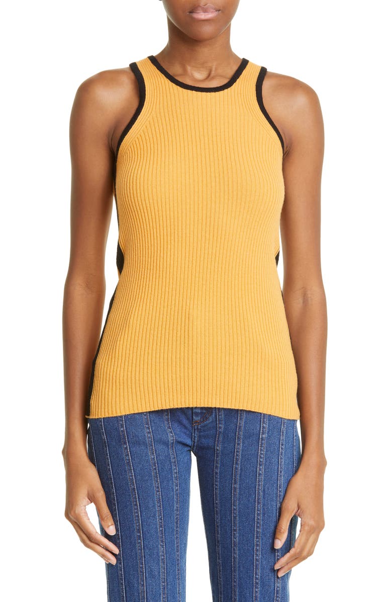 Judy Turner Gender Inclusive Nic Ribbed Cashmere Tank, Main, color,
