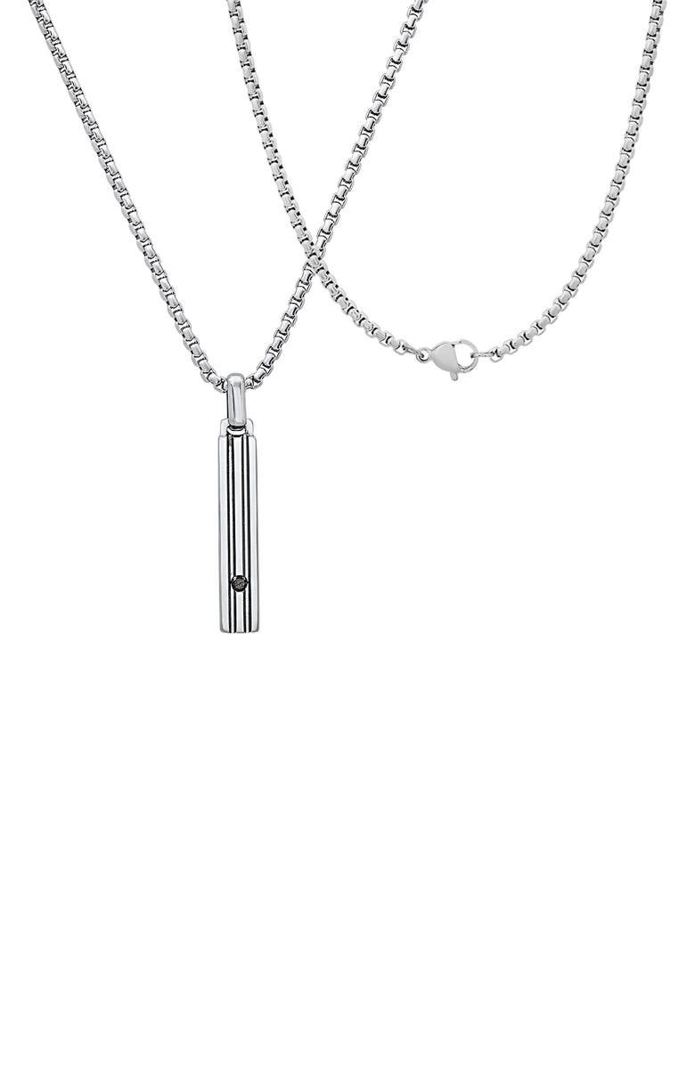 HMY JEWELRY Stainless Steel Rod Pendant Necklace, Alternate, color,