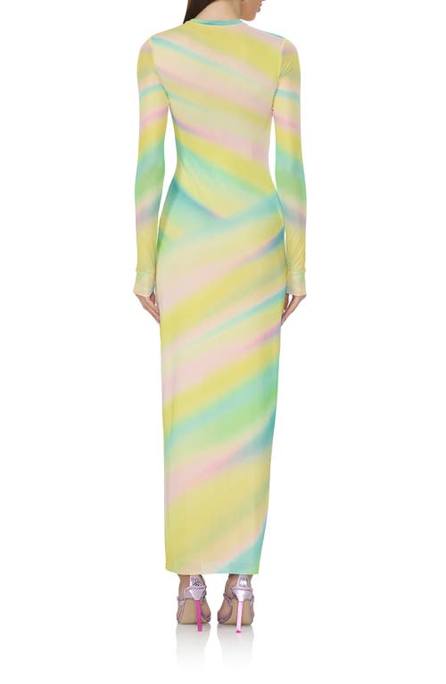AFRM AFRM DIDI PRINTED LONG SLEEVE MESH MAXI DRESS 