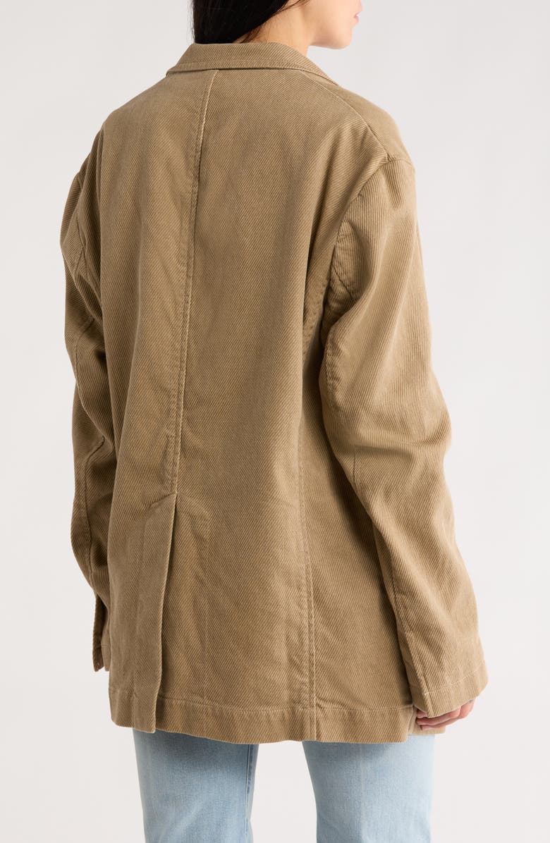 DENIMIST Deconstructed Cotton Blazer, Alternate, color, Tan