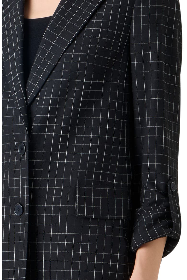 Broken Check Twill Blazer, Alternate, color, BLACK-CREAM