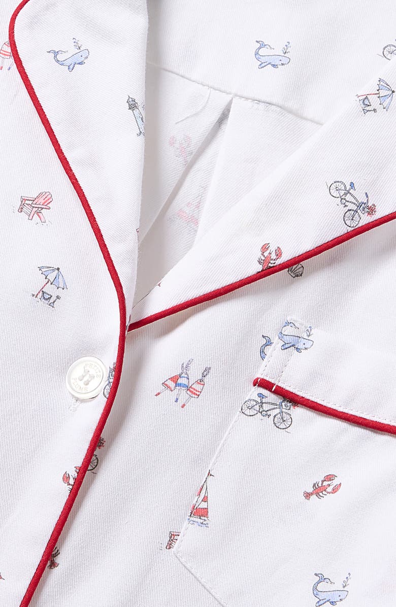 Petite Plume Coastal Charms Cotton Twill Nightshirt, Alternate, color, 