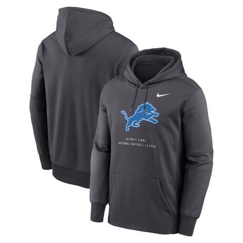 Men's Nike Charcoal Detroit Lions Toss Sweep Therma-FIT Hoodie