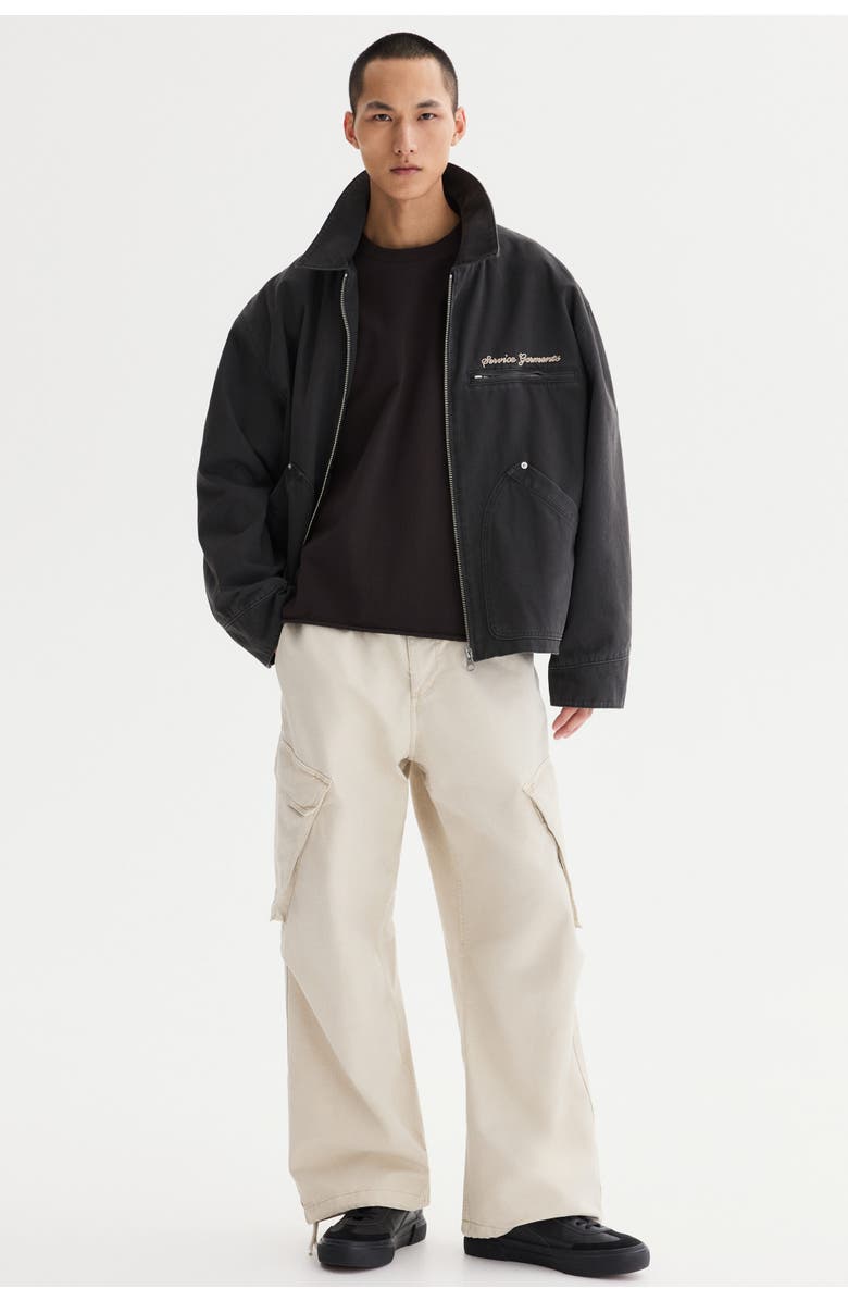 H&M Oversized Fit Boxy-style T-shirt, Alternate, color, Black