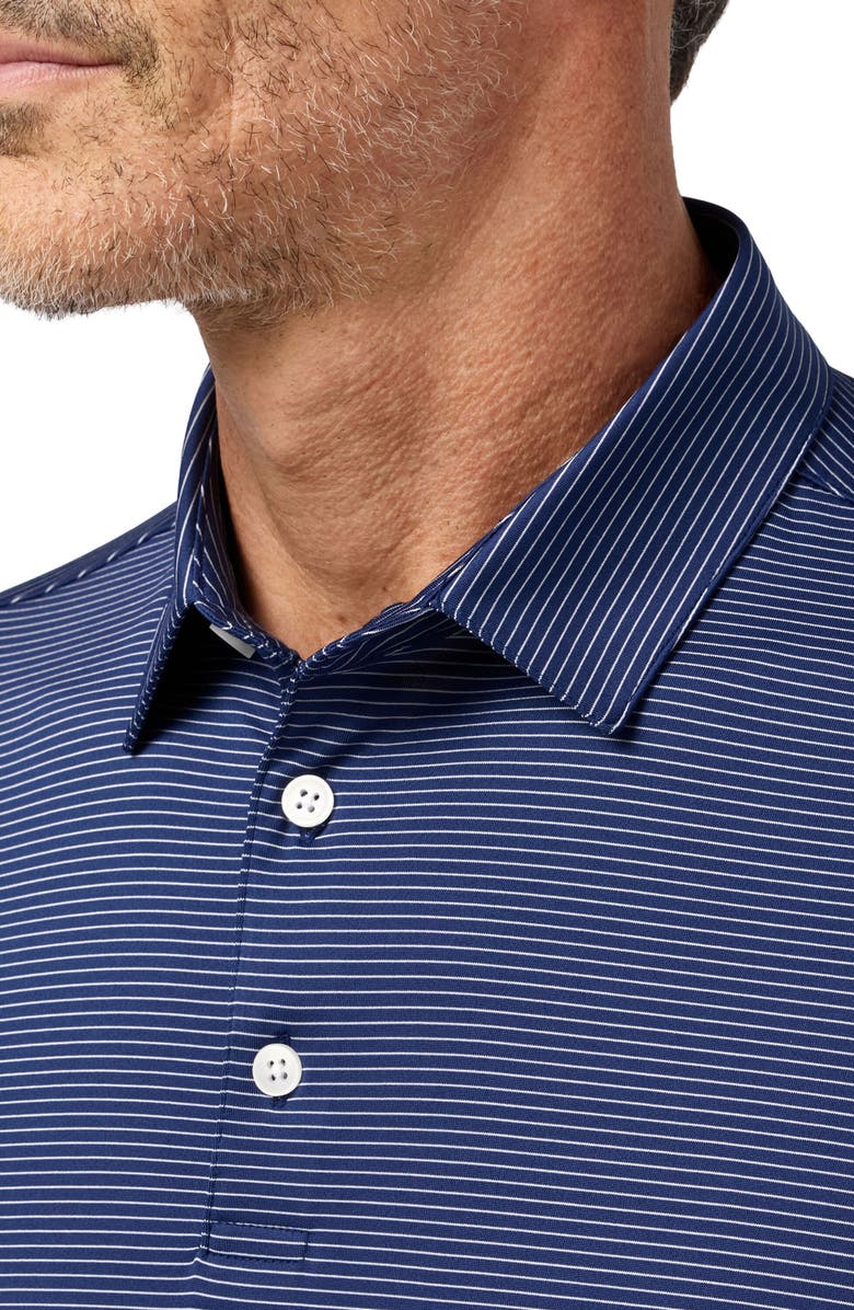 Mizzen+Main Versa Trim Fit Cobalt Balanced Stripe Polo, Alternate, color, Cobalt Balanced Stripe