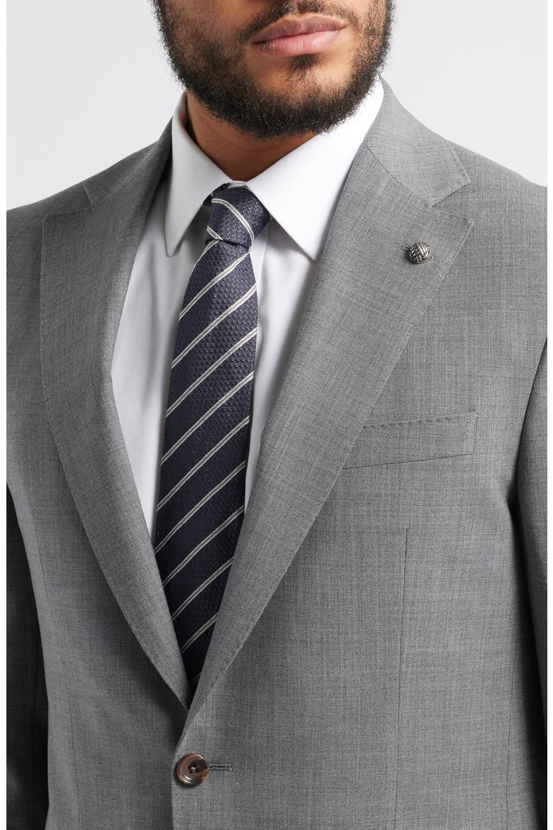 Esprit Solid Stretch Wool Suit, Alternate, color, GREY