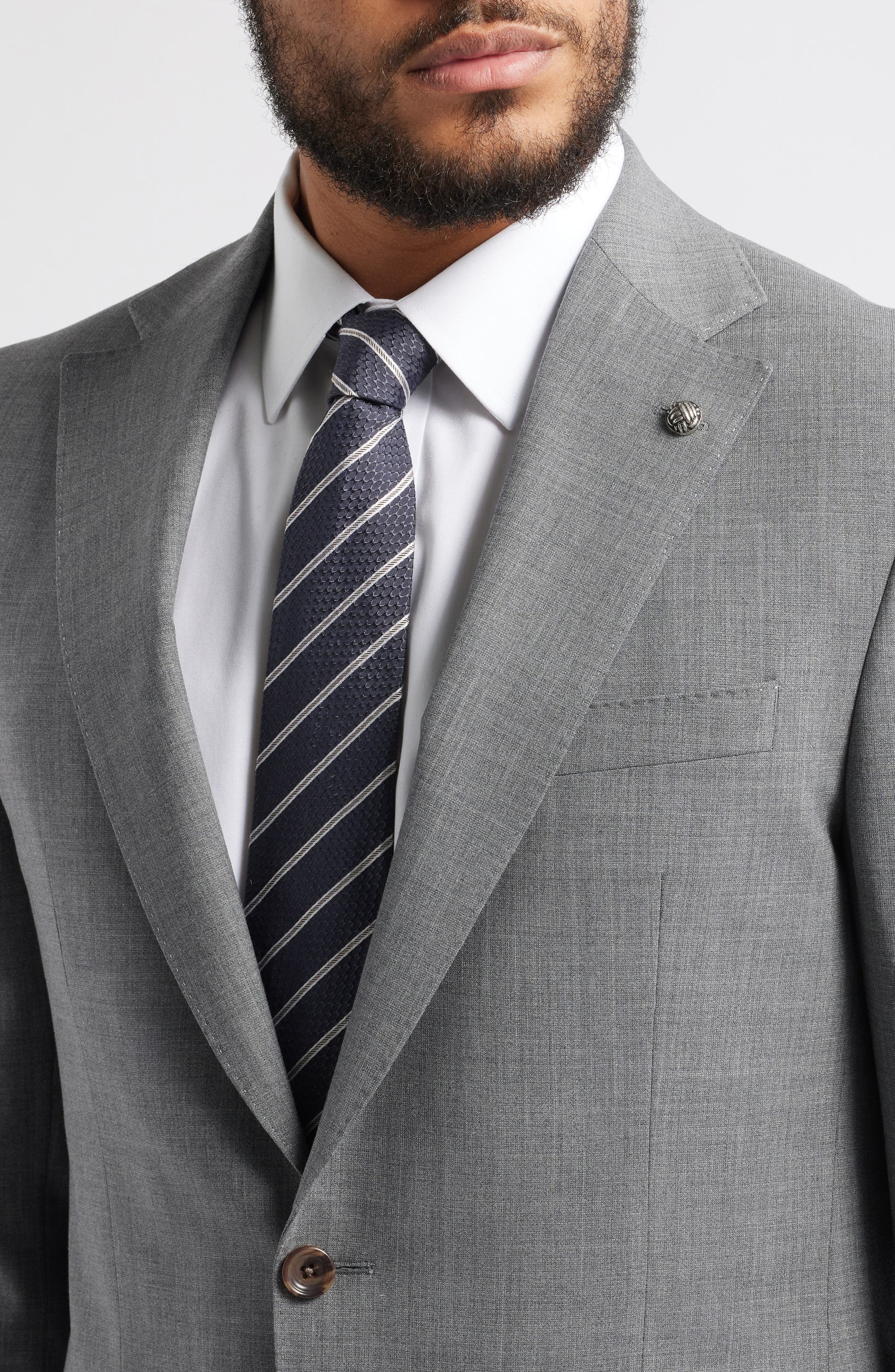 Esprit Solid Stretch Wool Suit
