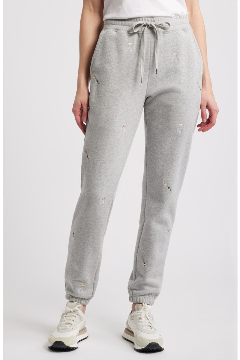 Kingston Champagne Embroidery Cotton Blend Joggers, Main, color, CHAMPAGNE EMBROIDERY