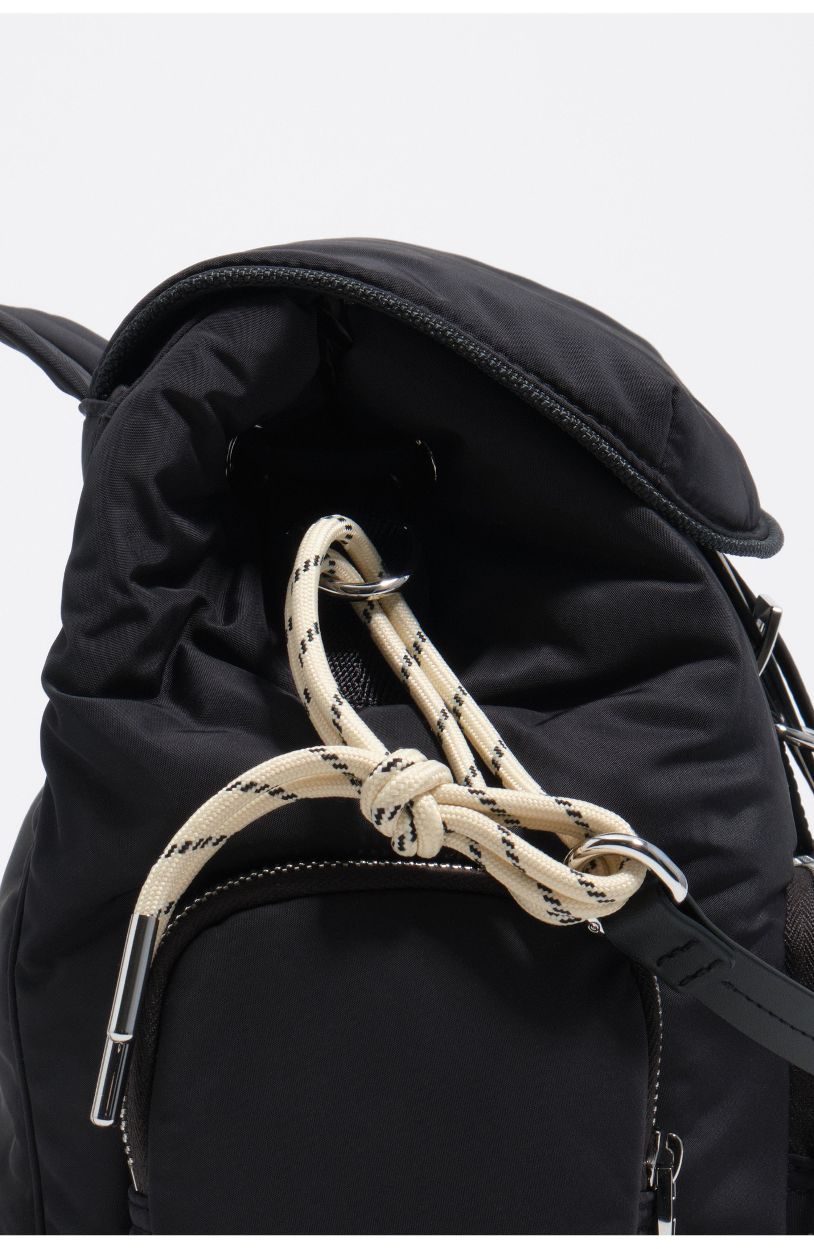 Bimba y Lola Dark anthracite nylon Pocket backpack, Alternate, color, Dark Anthracite