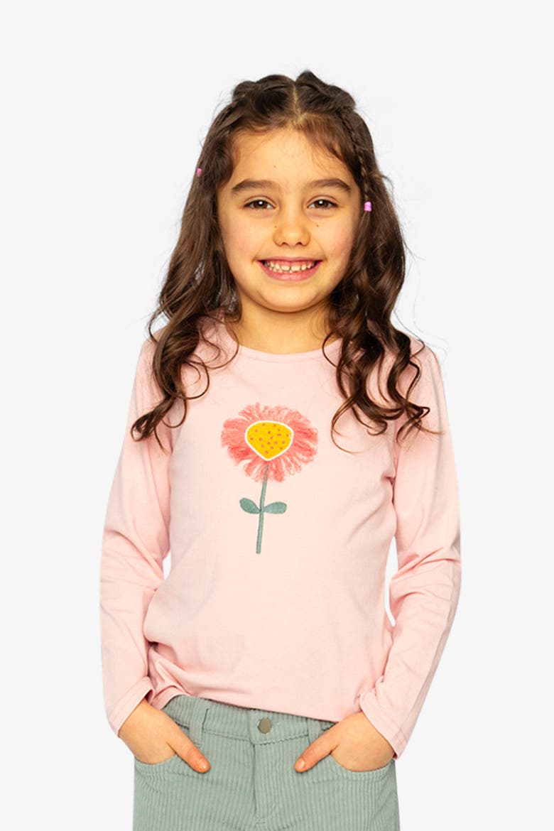 Whimsical Organic Cotton Long Sleeve T-Shirt, Alternate, color, Pale Dusty Pink