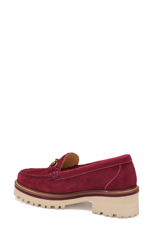 Johnston & Murphy Emmalynn Lug Sole Bit Loafer In Burgundy