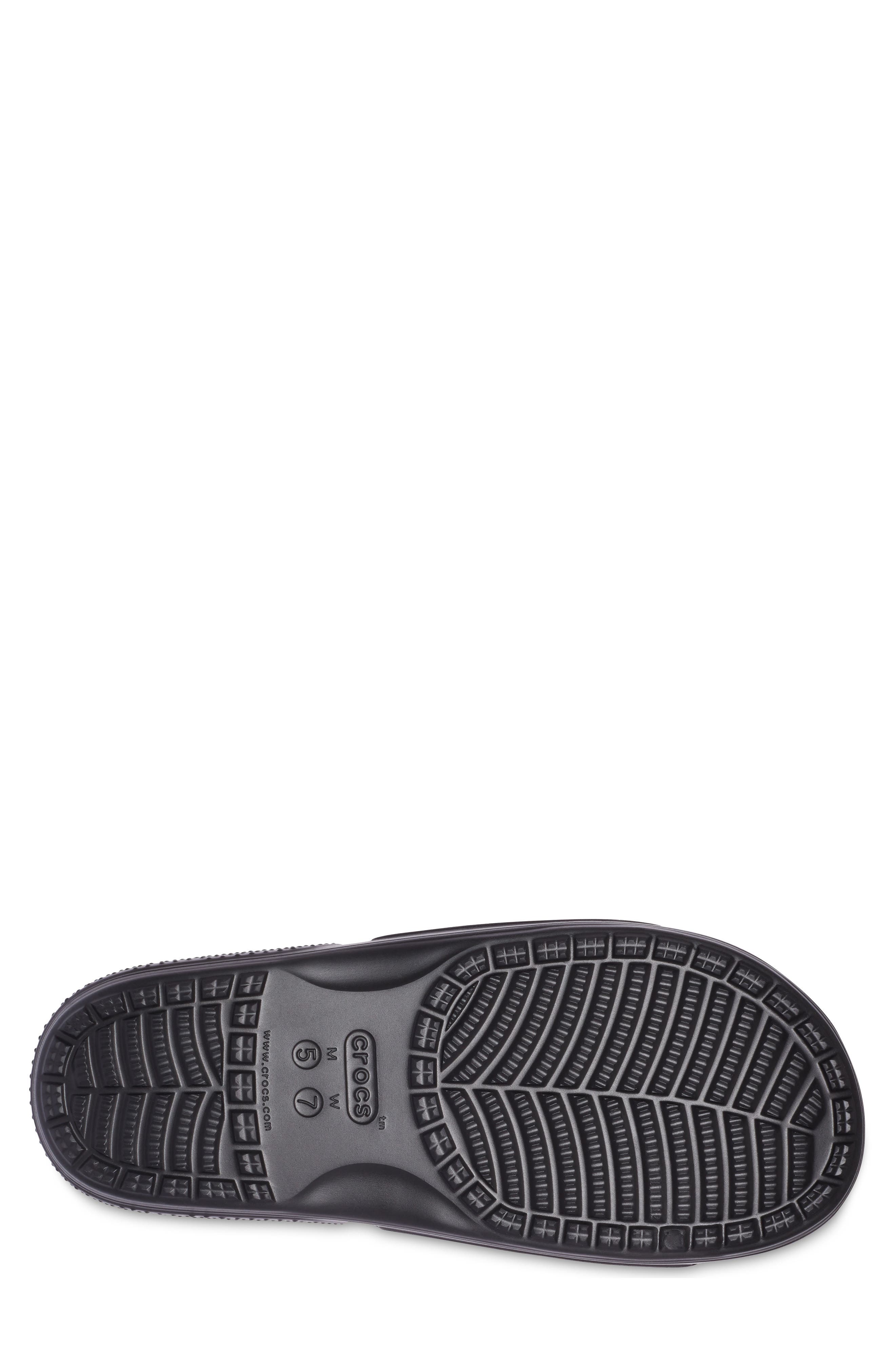 CROCS™ Classic Print Slide, Alternate, color, BLACK/ FLAME RED