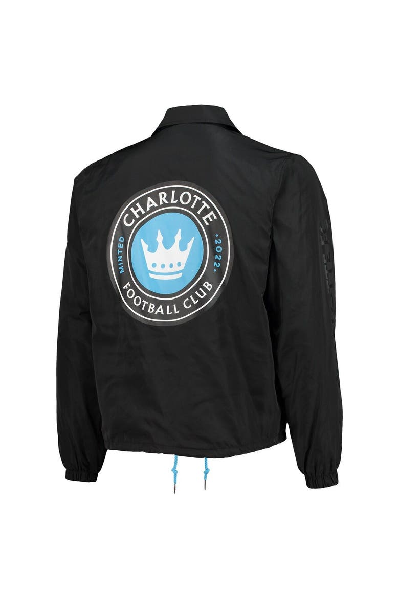 Men's The Wild Collective Black Charlotte FC Coaches Full-Snap Jacket, Alternate, color, Black