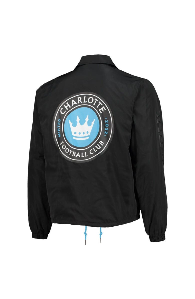 THE WILD COLLECTIVE Men's The Wild Collective Black Charlotte FC Coaches Full-Snap Jacket, Alternate, color, Black