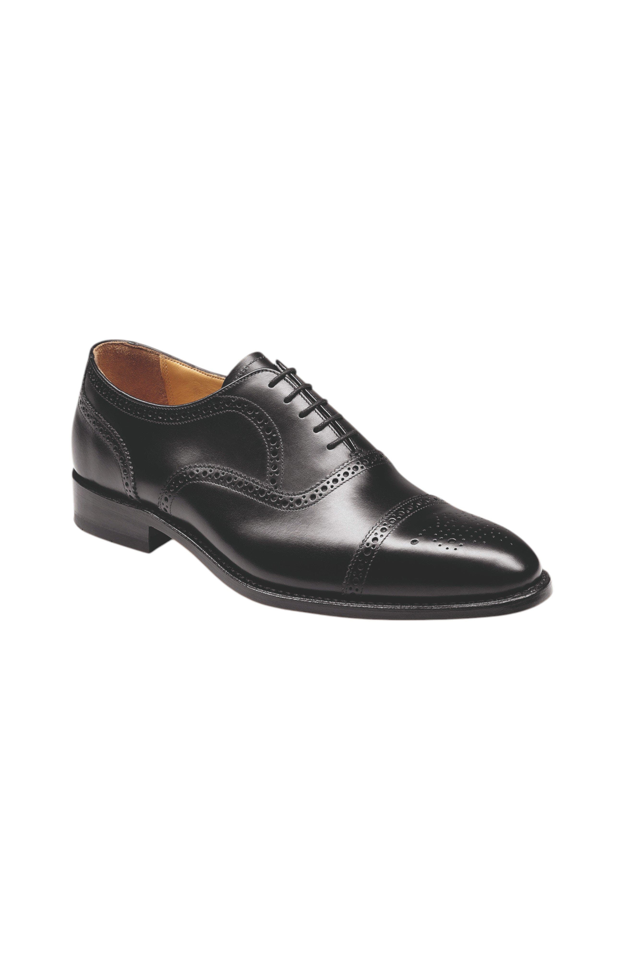 Leather Oxford Brogue Shoes, Alternate, color, Black