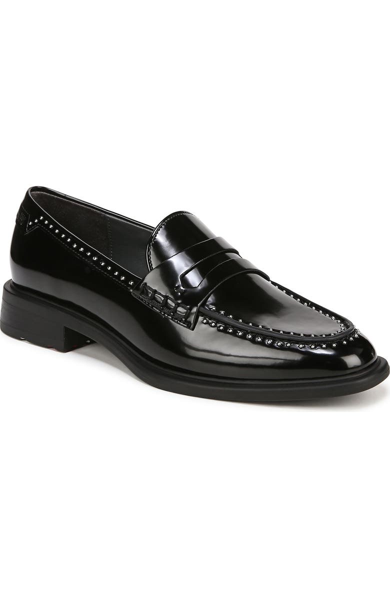 SARTO by Franco Sarto Eden Studded Penny Loafer, Main, color, Black