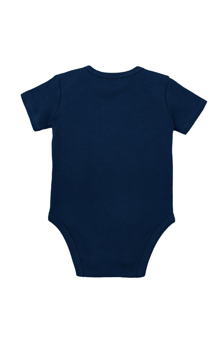 Mitchell & Ness Infant Mitchell & Ness Navy/Maize Michigan Wolverines 3-Pack Bodysuit, Bib and Bootie Set, Alternate, color, 