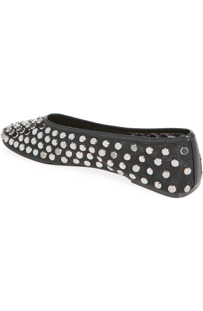 MANGO Savoir Studded Mesh Flat, Alternate, color, Black