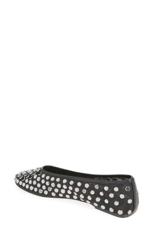 Mango Savoir Studded Mesh Flat In Black