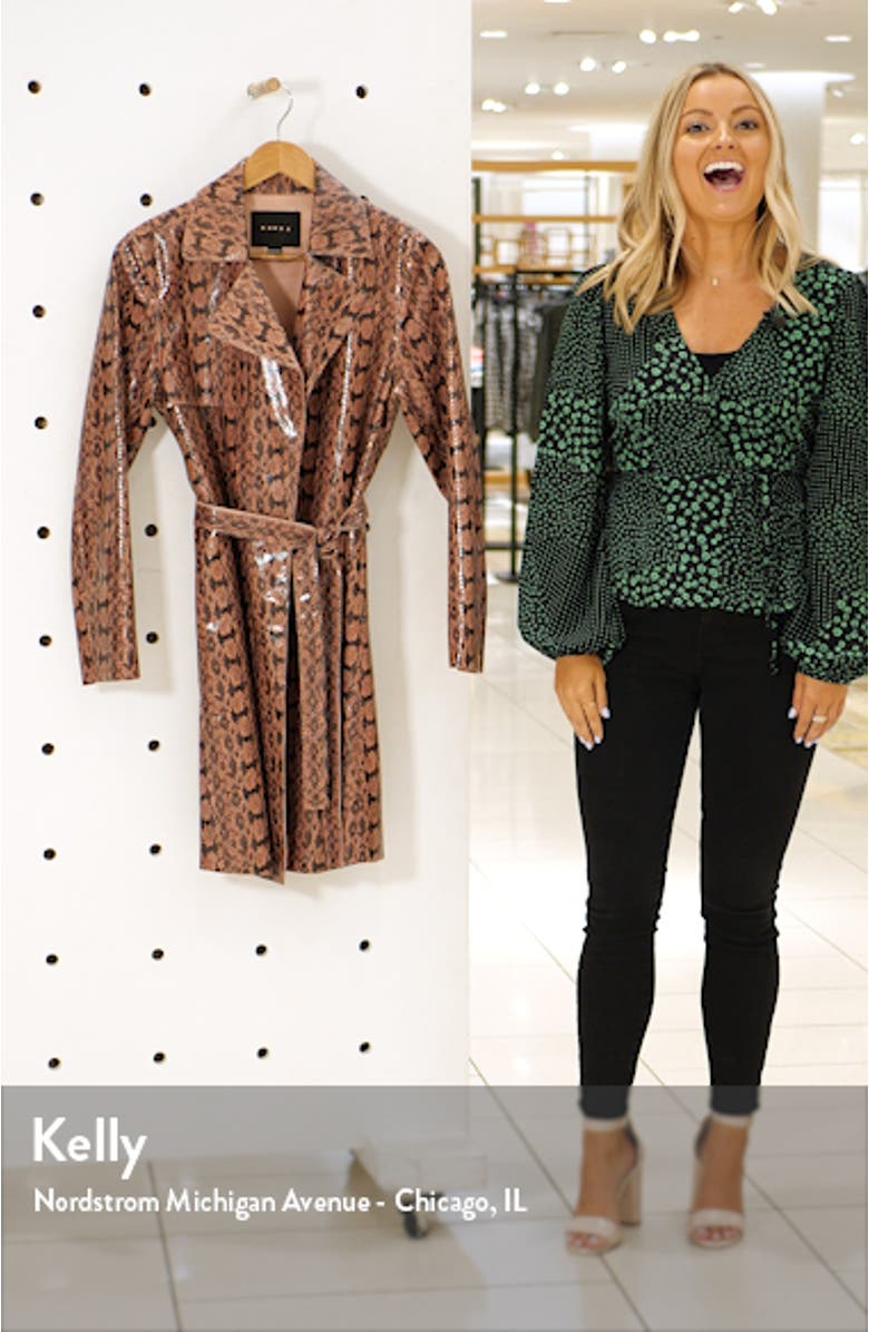 Sneak Attack Snakeskin Trench Coat, sales video thumbnail