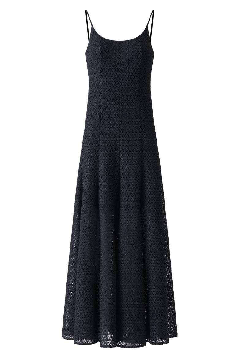 Daisy Guipure Ballet Maxi Dress, Alternate, color, BLACK