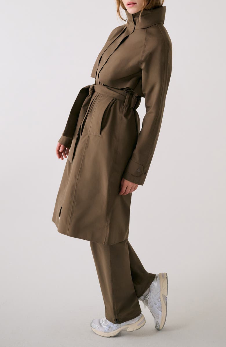 Lole Alizé Rain Trench Coat, Alternate, color, Mocha