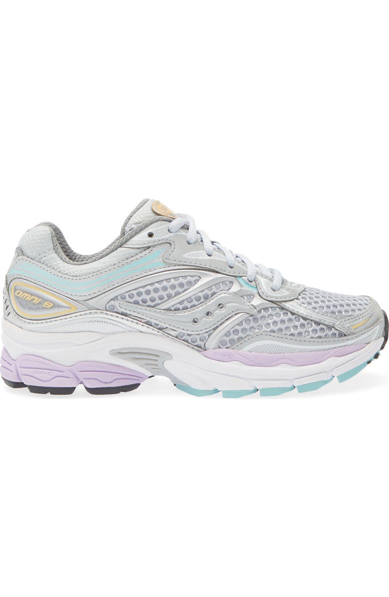 Saucony Gender Inclusive ProGrid Omni 9 Sneaker, Alternate, color, Grey/ Orchid