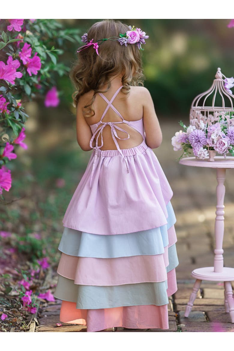 cute pastel dress Girls Pretty Petal Pastel Rainbow Tiered Dress (Women)