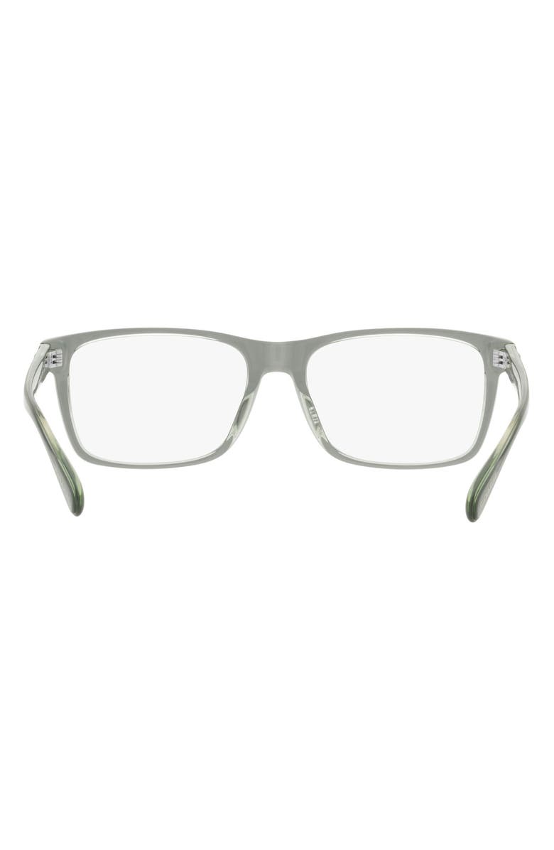 COACH 55mm Rectangular Optical Glasses, Alternate, color, Moss / Mint / Demo Lens