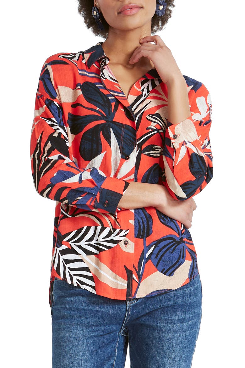 Tahiti Woven Shirt, Main, color, RED MULTI