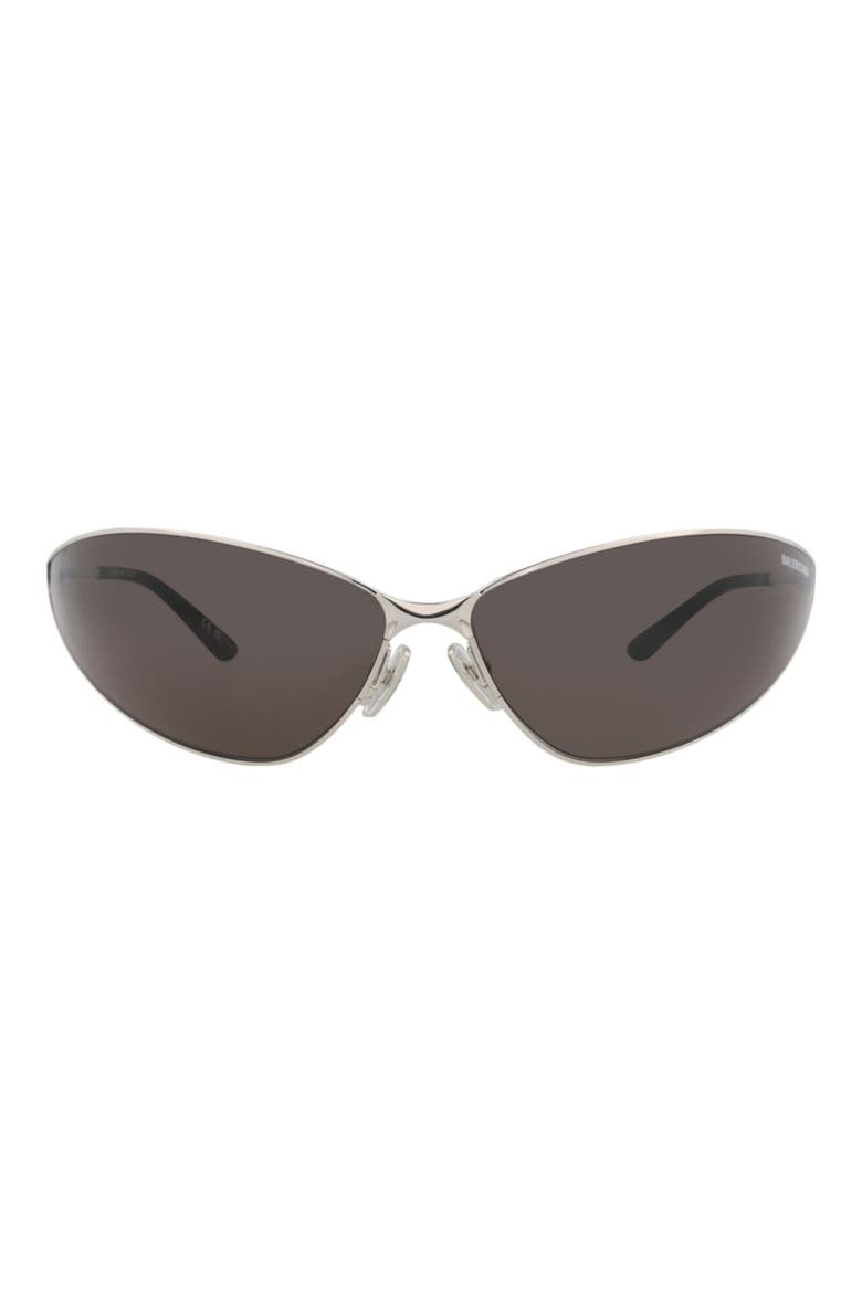 93mm Shield Mirrored Sunglasses, Main, color, SILVER SILVER GREY