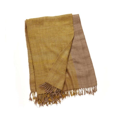 Sustainable Threads Block Handwoven Silk Throw