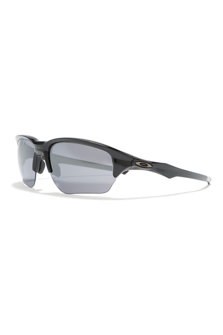 64mm Half Frame Sunglasses, Alternate, color, BLACK
