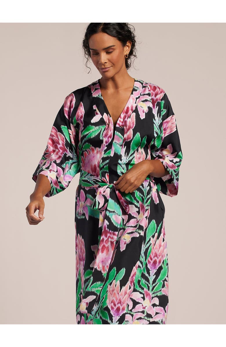 Tori Richard Fleur de Lei Carlotta Dress, Alternate, color, Black