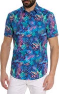 Robert Graham Tropical Print Short Sleeve Shirt